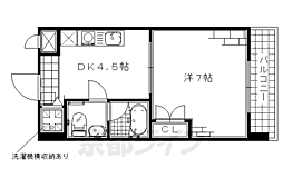 フレシールTHH 1DKの間取図画像
