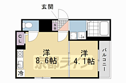 F asecia Tabit 1LDKの間取図画像