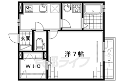 ラ・グラシューズ 1Kの間取図画像