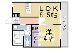 プレジール桂 3階/-