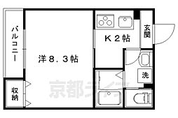 ハウス高橋町2 1Kの間取図画像
