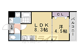 WEST ROAD 大宮 1LDKの間取図画像