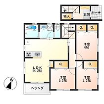 リーブルファイン三峯 1号棟 2F ｜ 栃木県小山市三峯２丁目6-22（賃貸アパート3LDK・2階・78.25㎡） その2