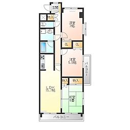 ザ・ミレニアムタワー 5階3LDKの間取り