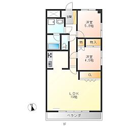 ネオニシキ 2LDKの間取図画像