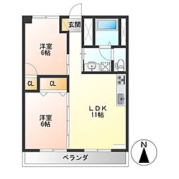 レジデンス東宝木 2階/205