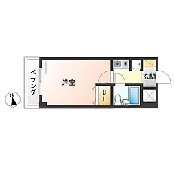 ライオンズマンション宇都宮一番町 1Kの間取図画像