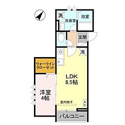 Marriott 1LDKの間取図画像