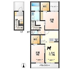 AVENIR 2LDKの間取図画像
