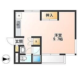 フルール御幸 ワンルームの間取図画像