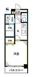 ALIVIO西落合 4階1Kの間取り
