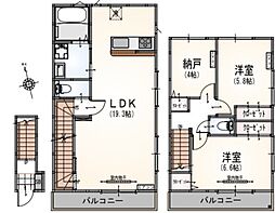 La Re sidence Chic 3階2SLDKの間取り