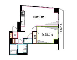 ミリアレジデンス高円寺 5階1LDKの間取り