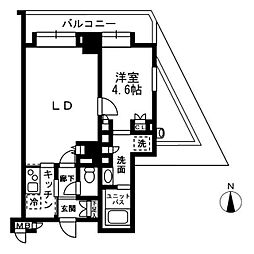 レジディア中落合A棟 5階1LDKの間取り