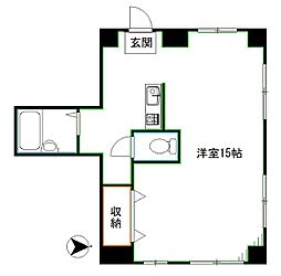 メゾン・ド・ぎおん ワンルームの間取図画像