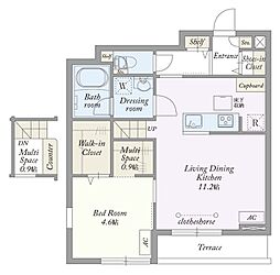 My Style vintage 若宮 1LDKの間取図画像