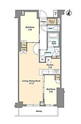 BLESS中野弥生町 2LDKの間取図画像