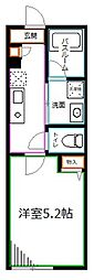 ラフィネ阿佐ヶ谷A 1Kの間取図画像