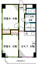 エクセル阿佐谷 2DKの間取図画像