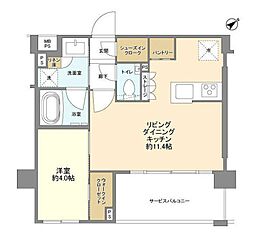 グローベルザ・プレイス東高円寺 1LDKの間取図画像