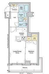 RESIDENCEKLENJI 1LDKの間取図画像