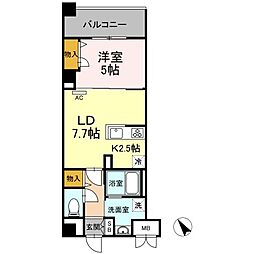 タンドリュクスプレミアム 1LDKの間取図画像