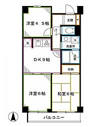 コートJM 3DKの間取図画像