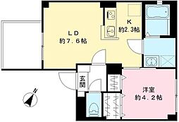 PARKMAISON 1LDKの間取図画像