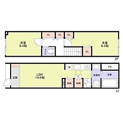 Forest Terrace Iogi 2LDKの間取図画像