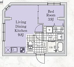 SOU高円寺3 1LDKの間取図画像