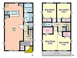 稲城市矢野口（スカイテラス南山）　中古一戸建 4LDKの間取り