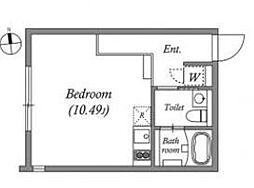ALERO高円寺南 ワンルームの間取図画像