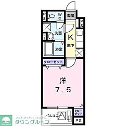FB大泉学園町 1Kの間取図画像
