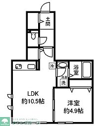 OZ吉祥寺 1Kの間取図画像