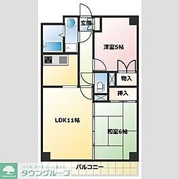 スカイビュウ11 2LDKの間取図画像