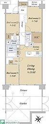 シティハウス吉祥寺北町 3LDKの間取図画像
