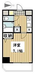 ライジングプレイス練馬関町 1Kの間取図画像