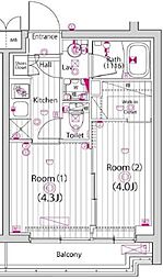 ガーラ練馬グランドステージ 2Kの間取図画像