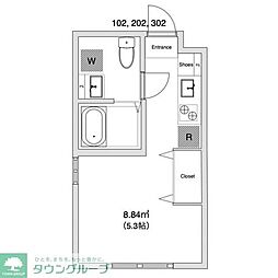 LOTUS練馬 ワンルームの間取図画像