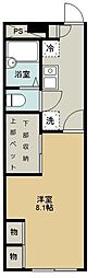 レオパレスヴィブアン 1Kの間取図画像