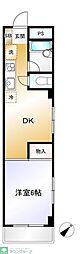 フローラルマンション 1DKの間取図画像