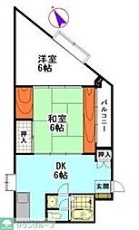 U-フラッツ 2DKの間取図画像