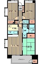 サンハイク7東小金井 2SLDKの間取図画像