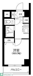 ベローナ武蔵関LUSSO 1Kの間取図画像
