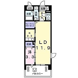グラン・ジュテ 1LDKの間取図画像