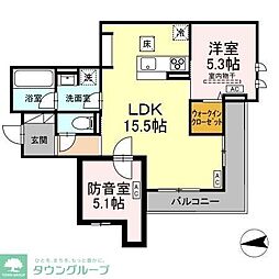 樹楽 2LDKの間取図画像