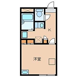 レオパレスゴールドクレスト 1Kの間取図画像