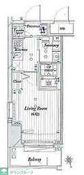 THEパームス東武練馬 1Kの間取図画像