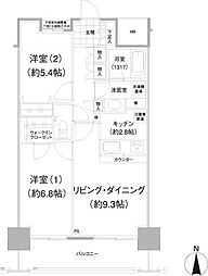 イストワール 2LDKの間取図画像