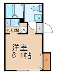 モデュロール豊島園 ワンルームの間取図画像